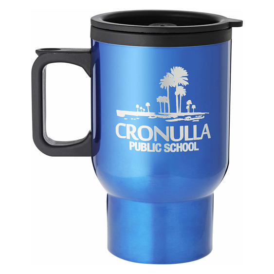 Blue Travel Mug with Handle!