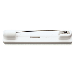 White Square Badge Pin