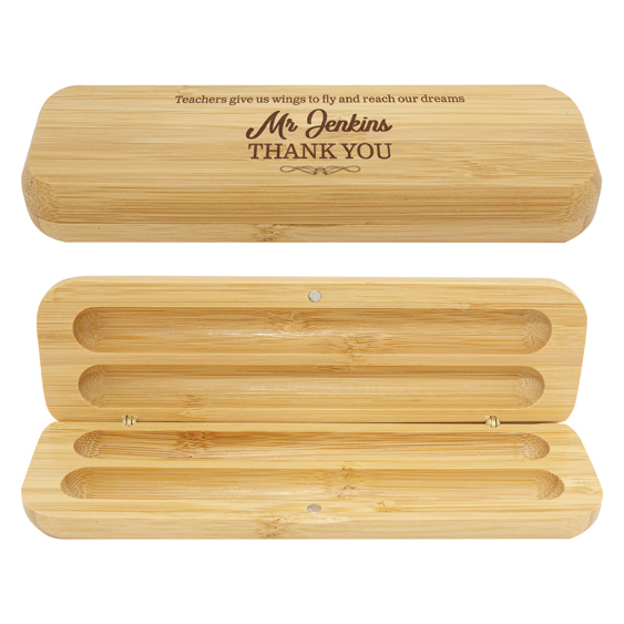 Bamboo Pen Box - Double!