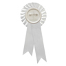 White Rosette w/ Clip